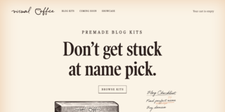 Premium shop selling blog kits. Includes 20 domains.