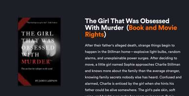 Mystery Book and Movie Rights (18,000 Copies Sold)