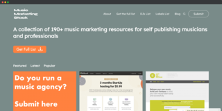 Music Marketing Resources Website